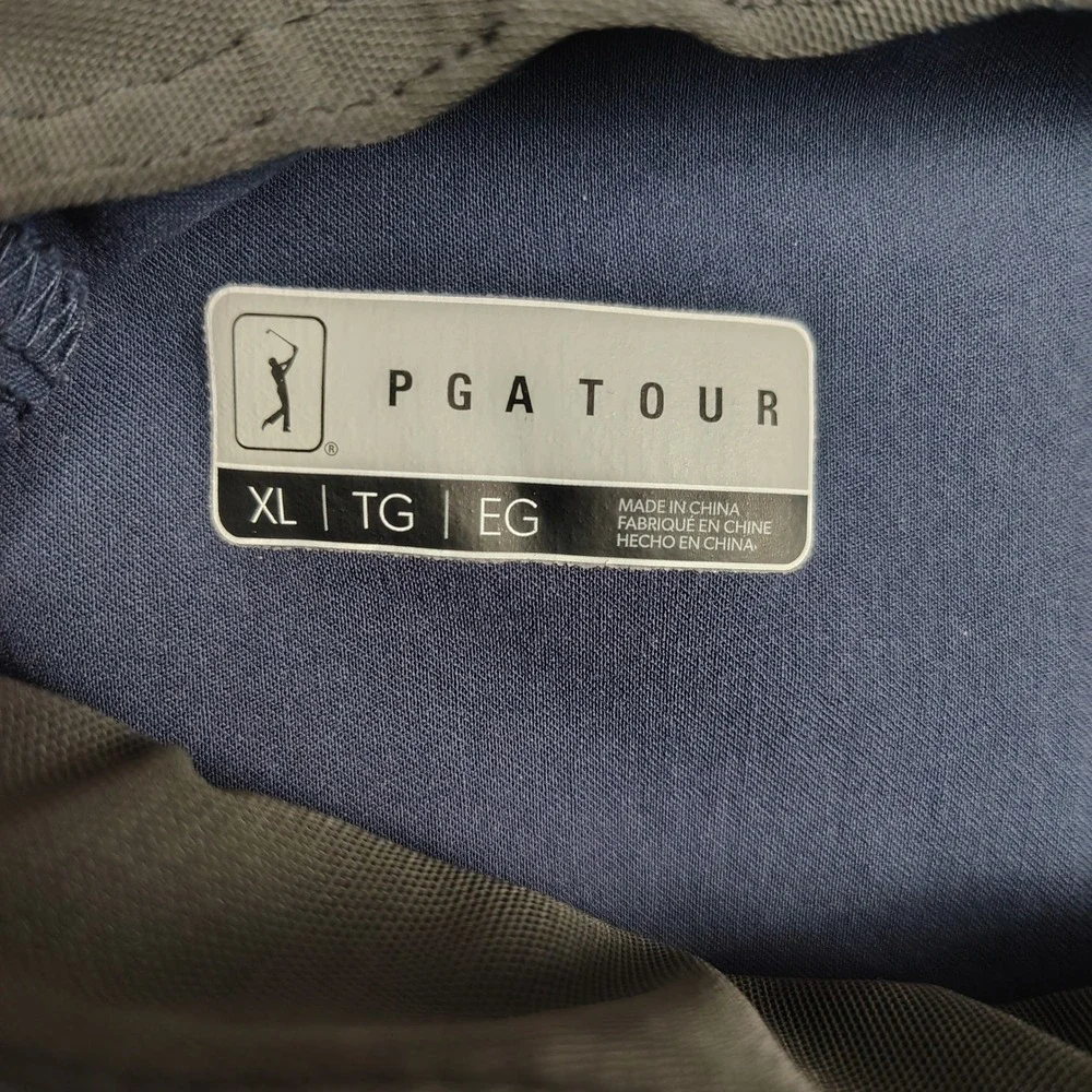 PGA Tour Golf Shorts Mens XL Blue Stretch Solid Viscose Blend SU37437